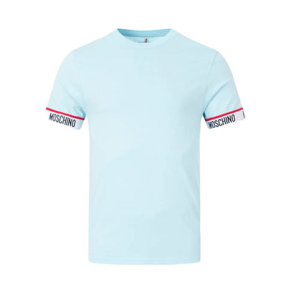 Moschino Tape Pop Up Logo T-Shirt - 332 Ice Blue - Escape Menswear