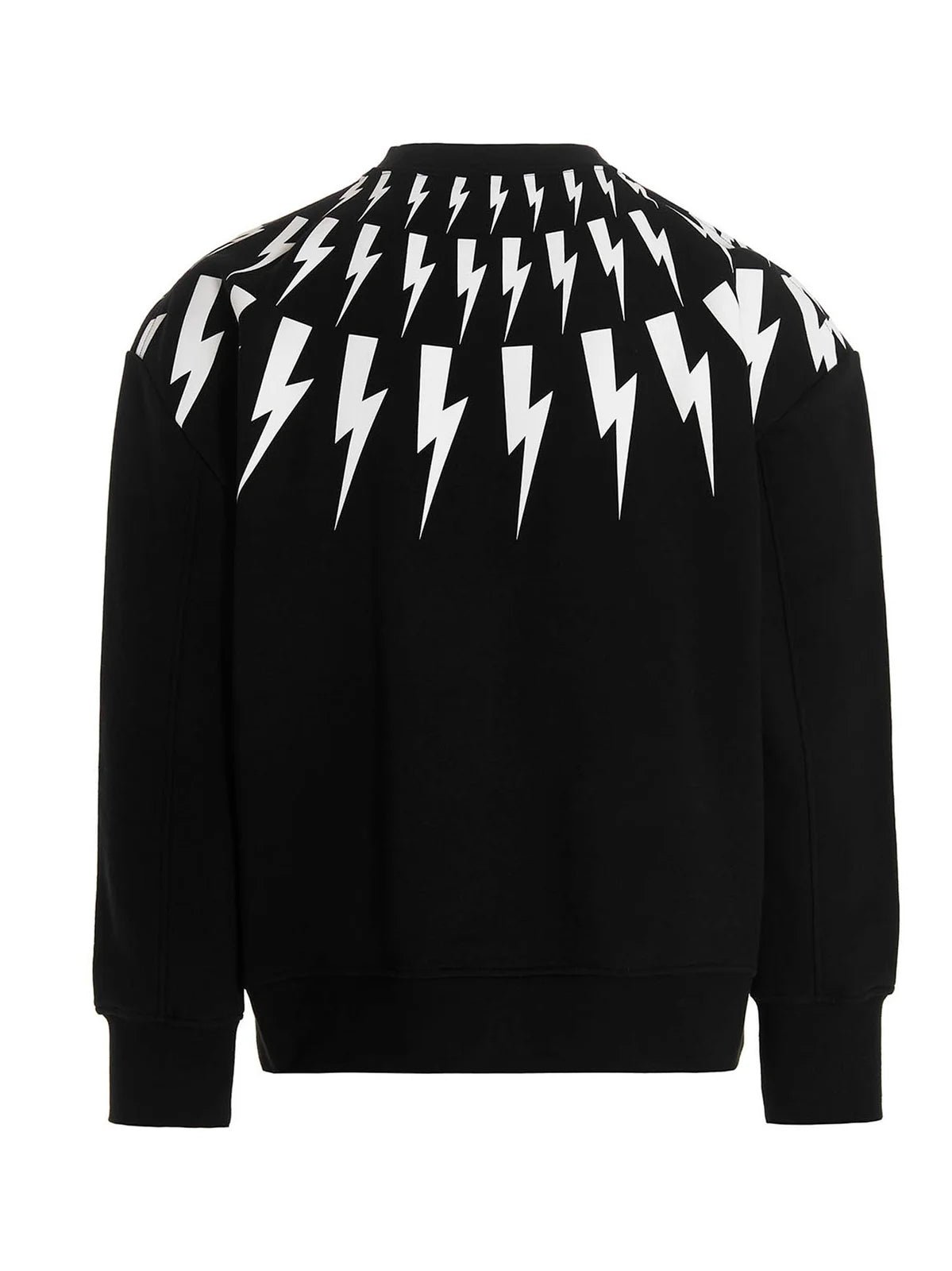 Neil Barrett Fair-Isle Thunderbolt Sweatshirt - Black/White - Escape Menswear