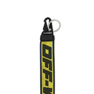 Off-White Logo Embellished Strap Industrial Keychain - Yellow/Black - Escape Menswear