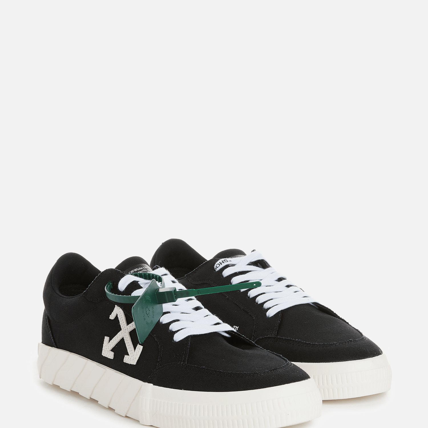 Off-White Vulcanised Canvas Trainers - Black & White - Escape Menswear