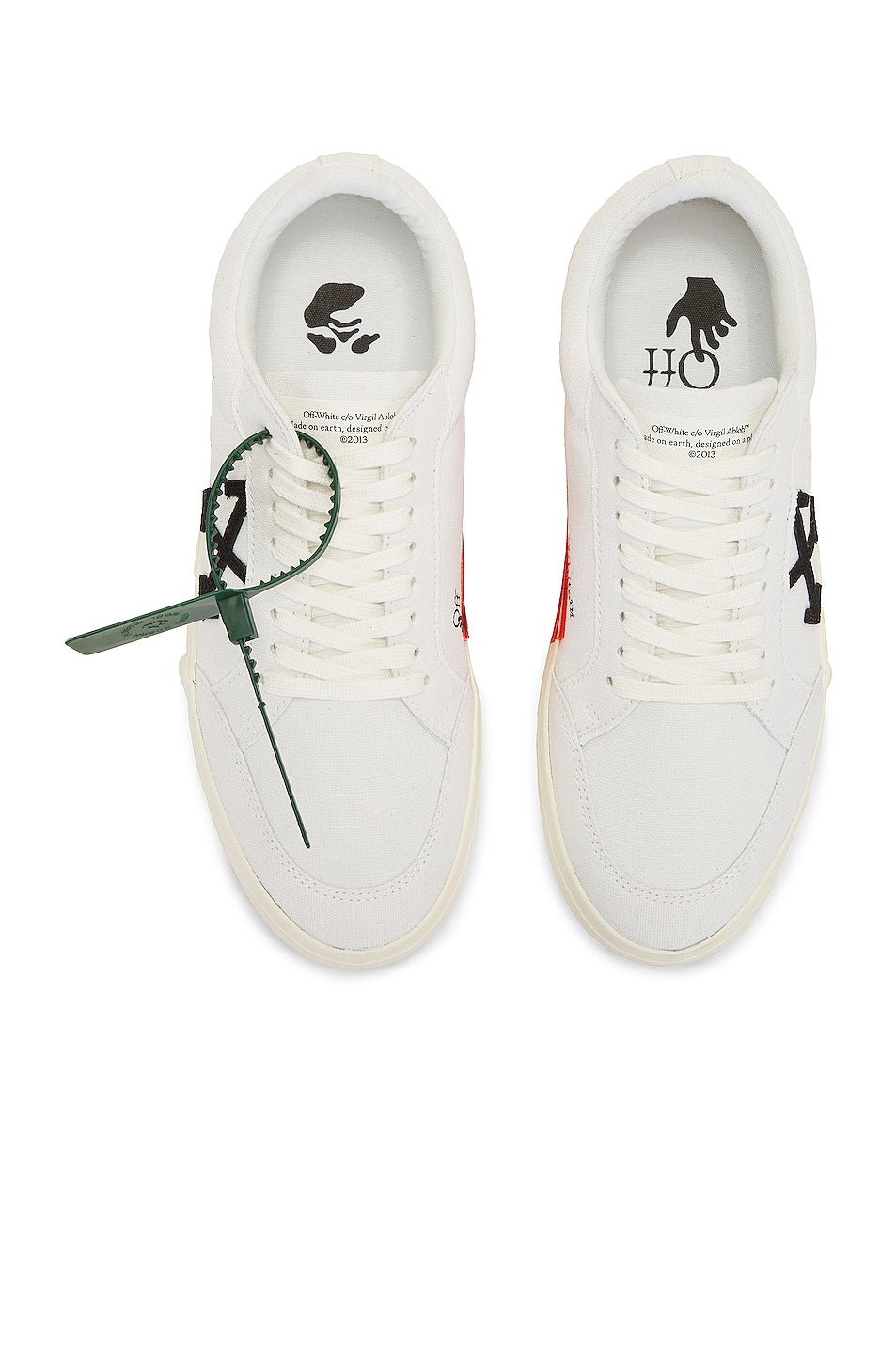 Off-White Vulcanised Canvas Trainers - White & Black - Escape Menswear