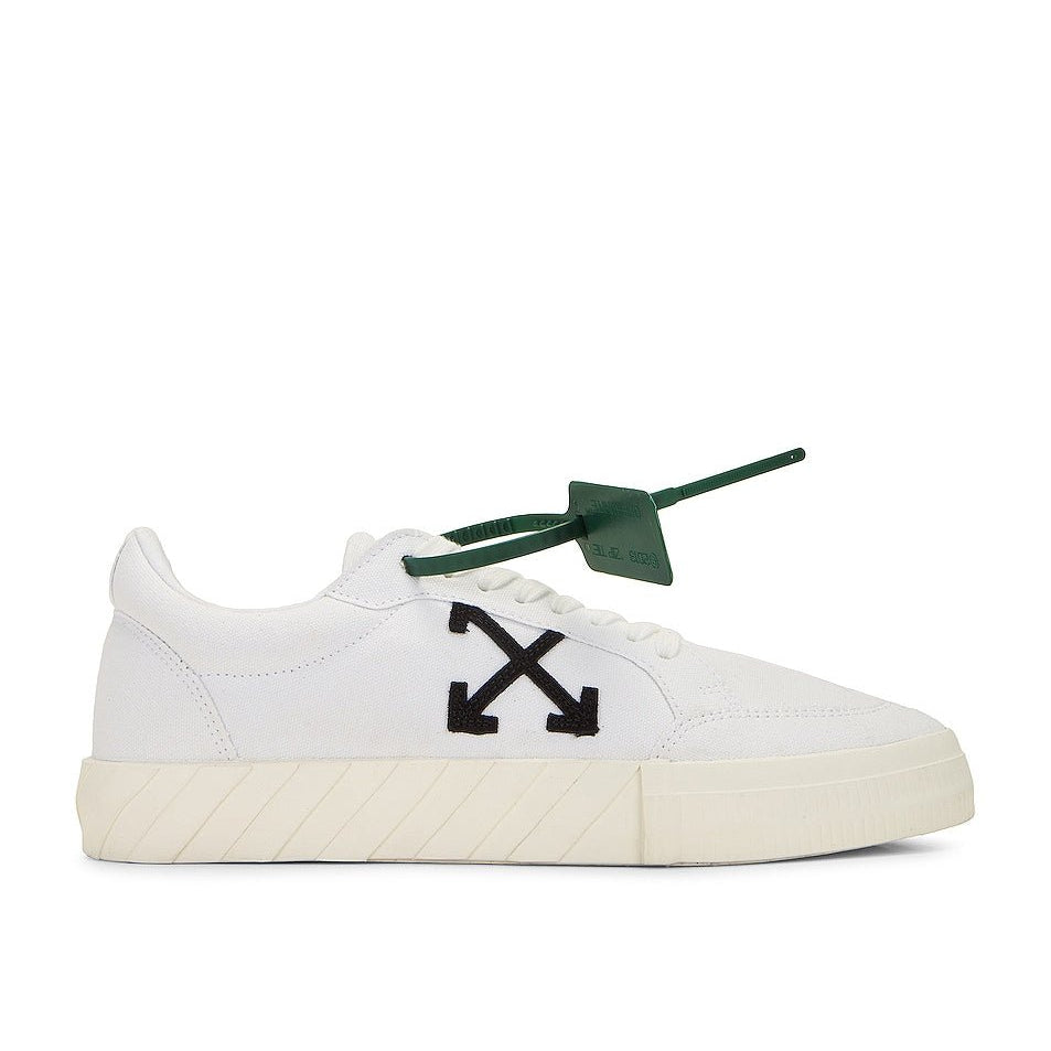 Off-White Vulcanised Canvas Trainers - White & Black - Escape Menswear