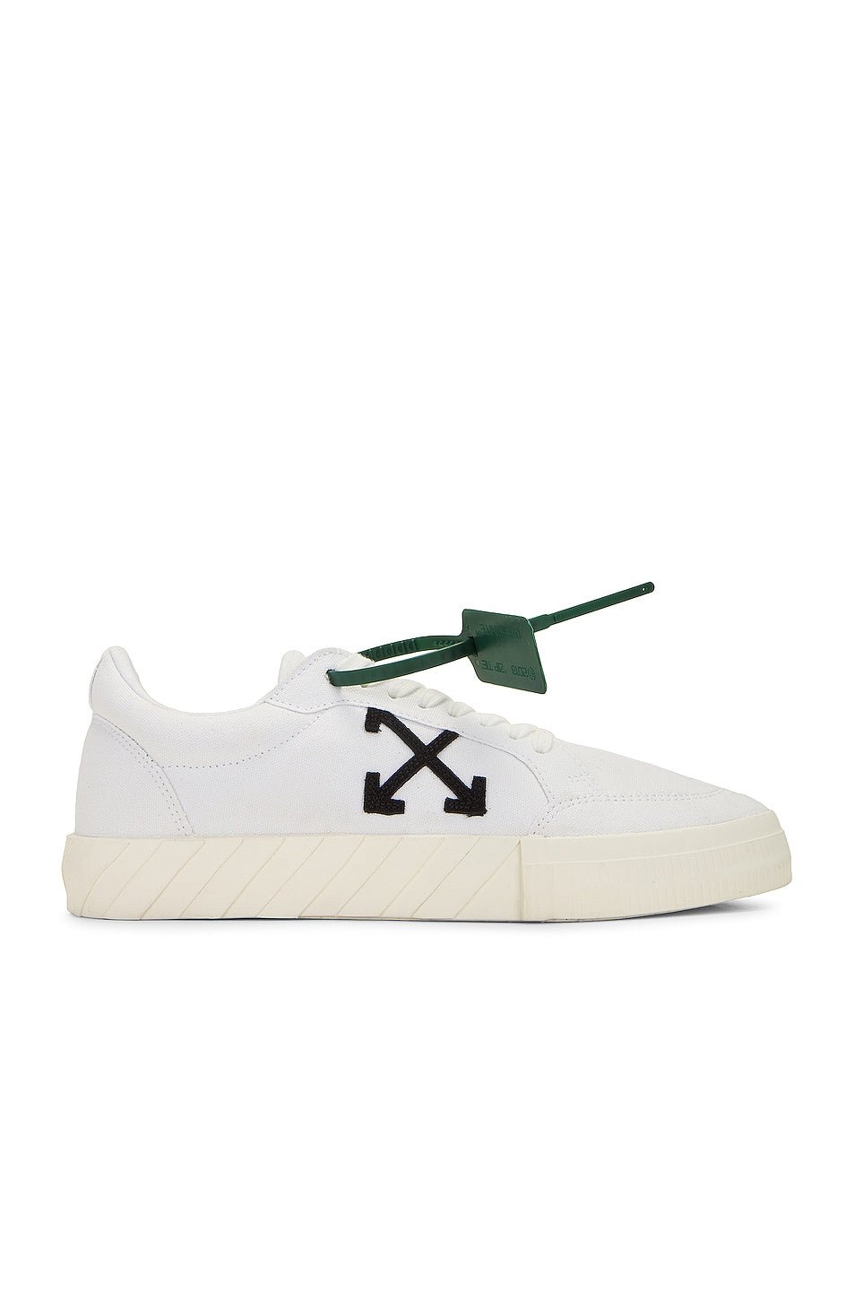 Off-White Vulcanised Canvas Trainers - White & Black - Escape Menswear