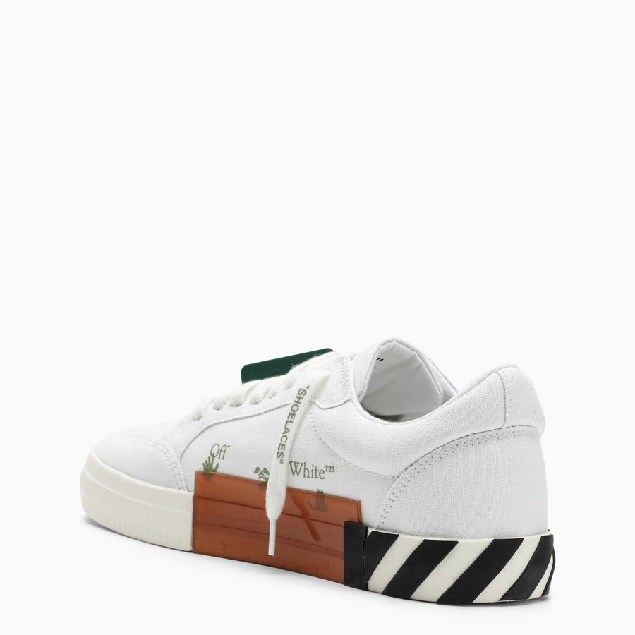 Off-White Vulcanised Canvas Trainers - White & Blue - Escape Menswear