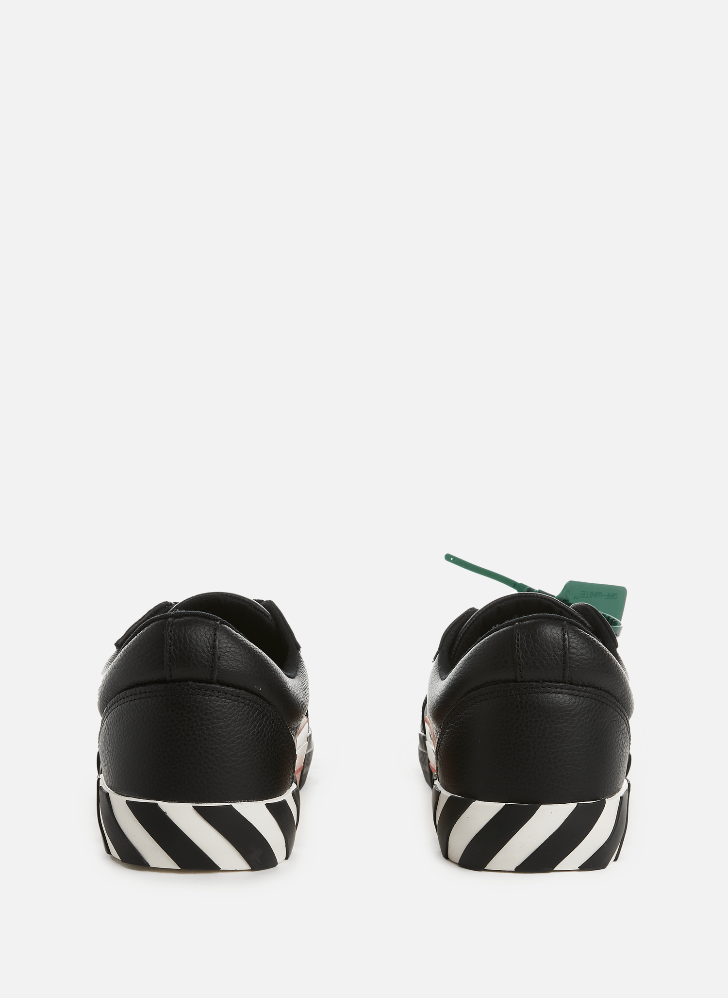 Off-White Vulcanised Leather Trainers - Black & White - Escape Menswear