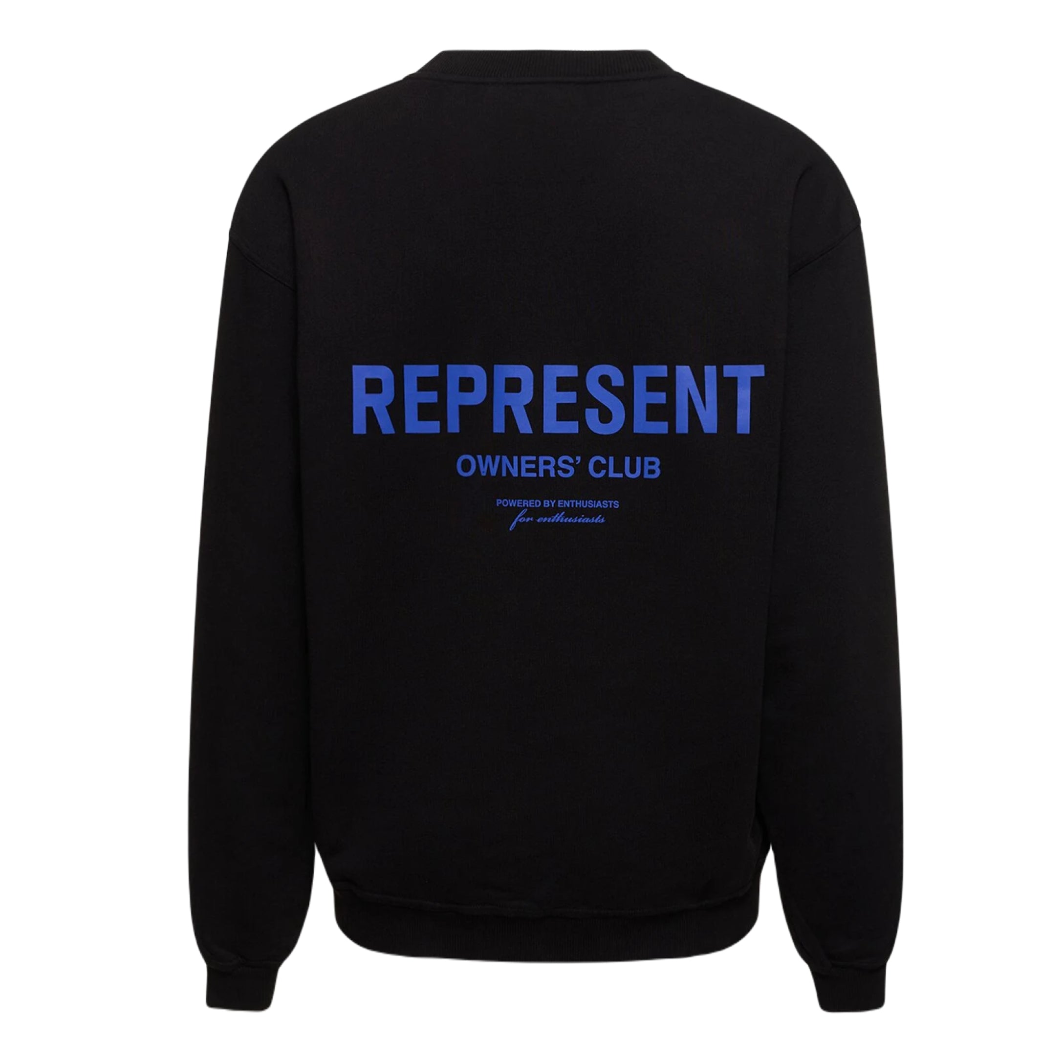 Represent Owners Club Sweatshirt - 330 Black/Cobalt - Escape Menswear