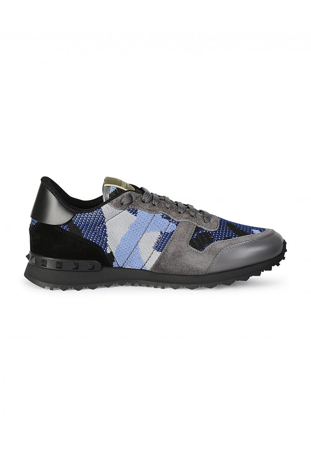 Valentino Camo Mesh Rockrunner Trainers - 2FM Blue - Escape Menswear