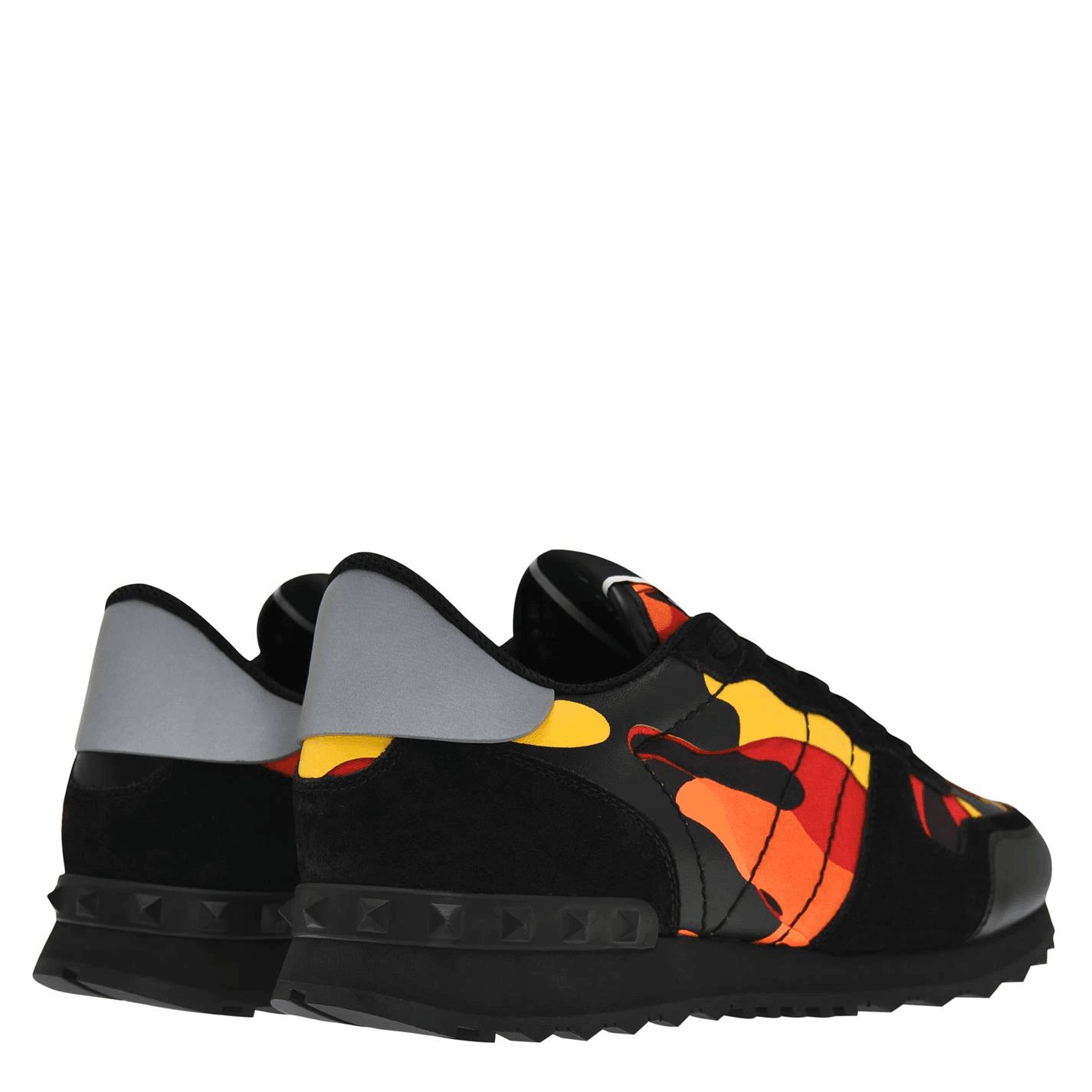 Valentino Camo Rockrunner Trainers - Black/Lemon - Escape Menswear