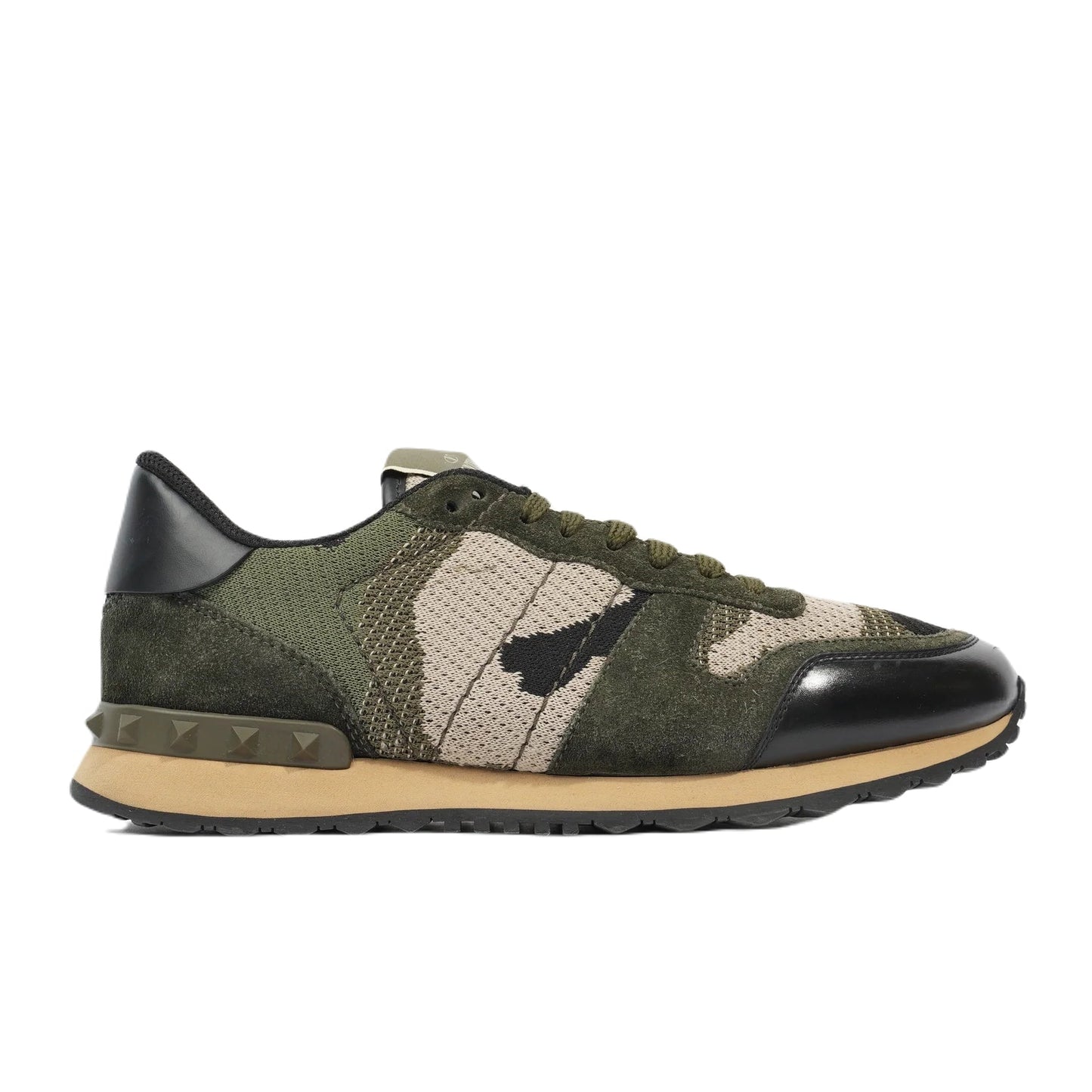 Valentino Camouflage Rockrunner Sneakers - 31R Green Blk - Escape Menswear