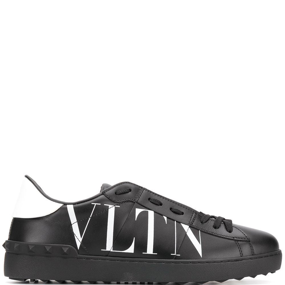 Valentino Logo Sneakers - 0NI Black - Escape Menswear