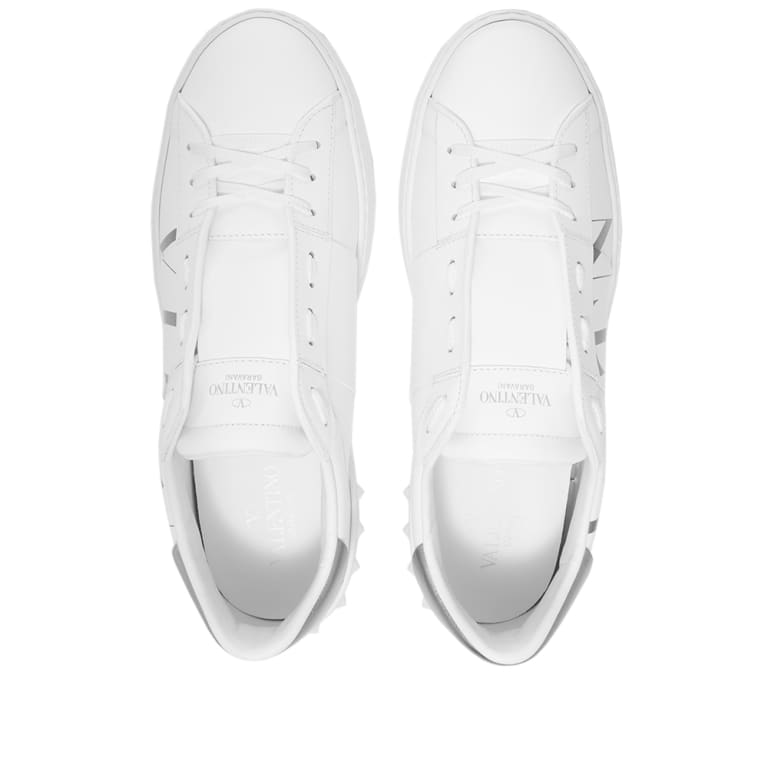 Valentino Logo Sneakers - 2C0 White/Silver - Escape Menswear