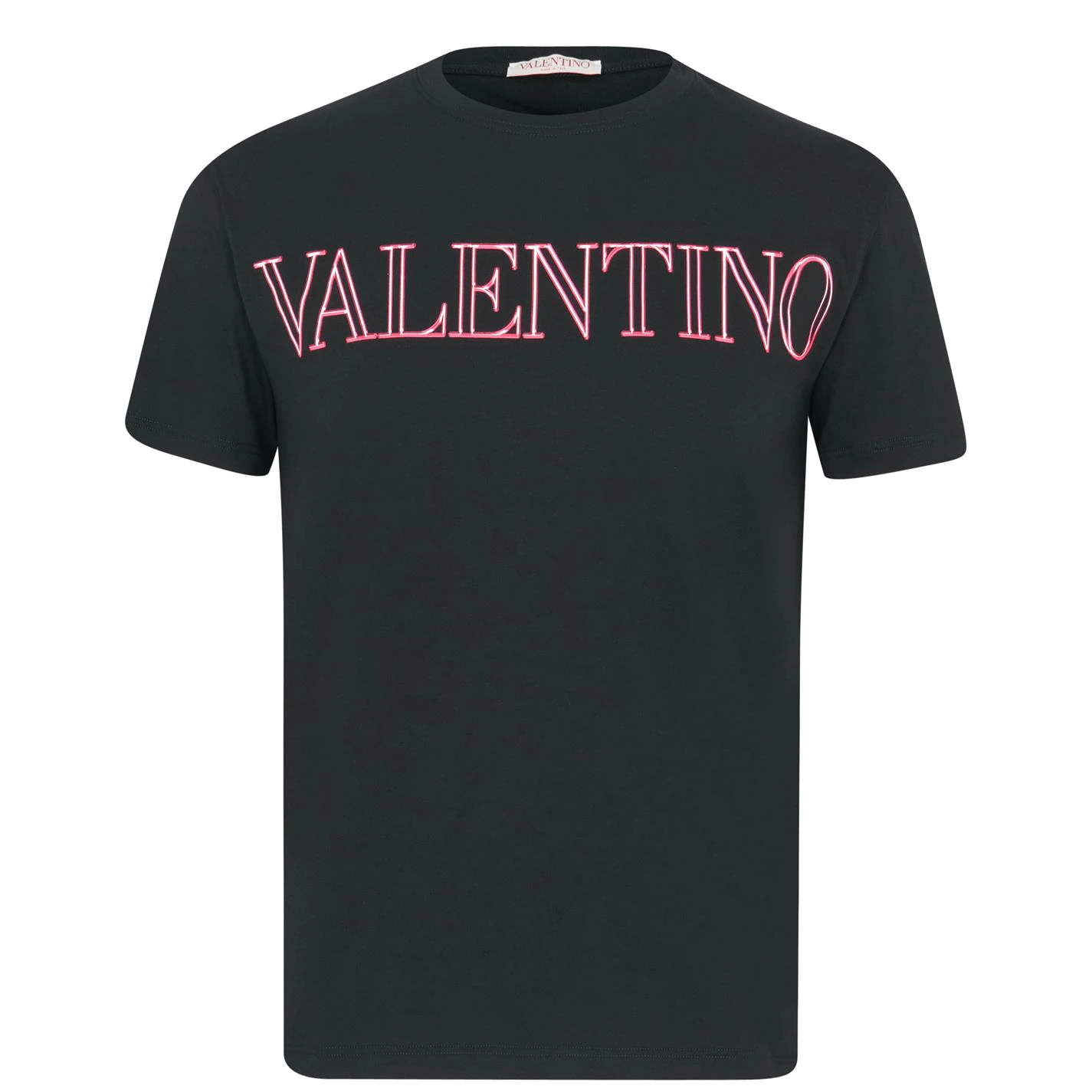 Valentino Neon Logo T-Shirt - D98 Black - Escape Menswear