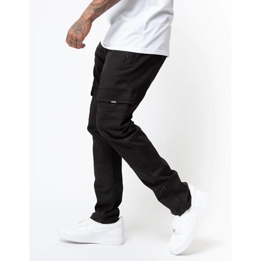 Valere Armando Cargo Trouser - Black - Escape Menswear