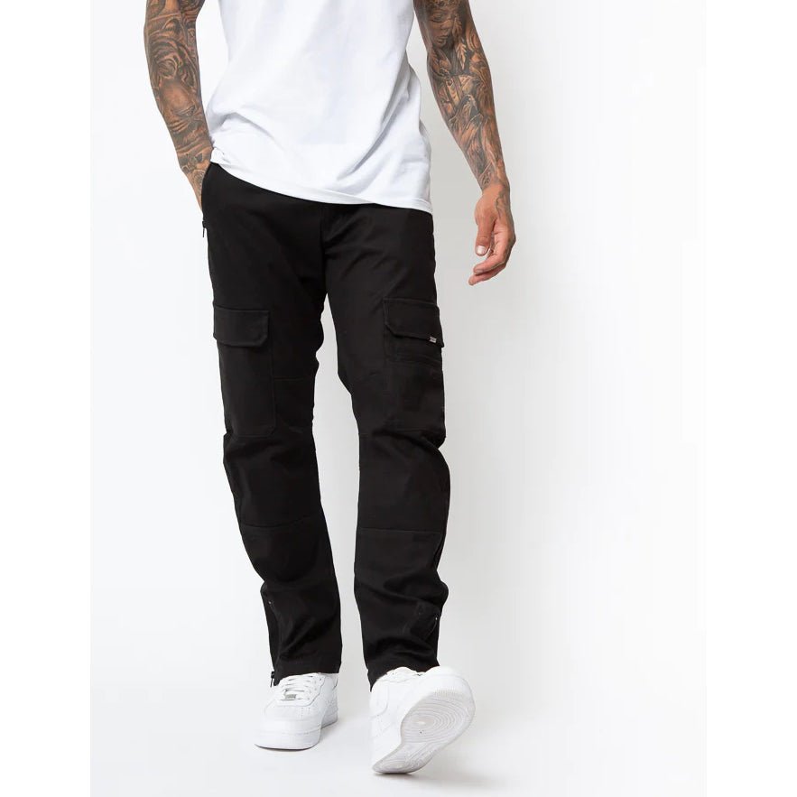 Valere Armando Cargo Trouser - Black - Escape Menswear