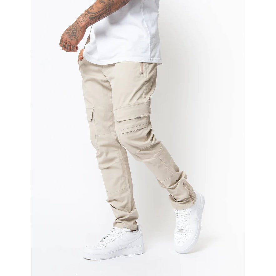 Valere Armando Cargo Trouser - Stone - Escape Menswear