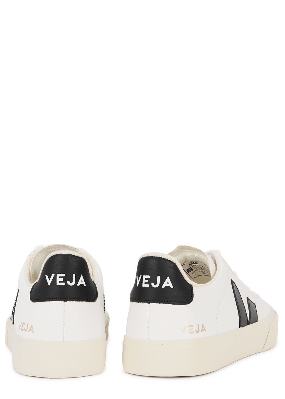 Veja Campo Chromefree Leather Trainers - Extra White/Black - Escape Menswear