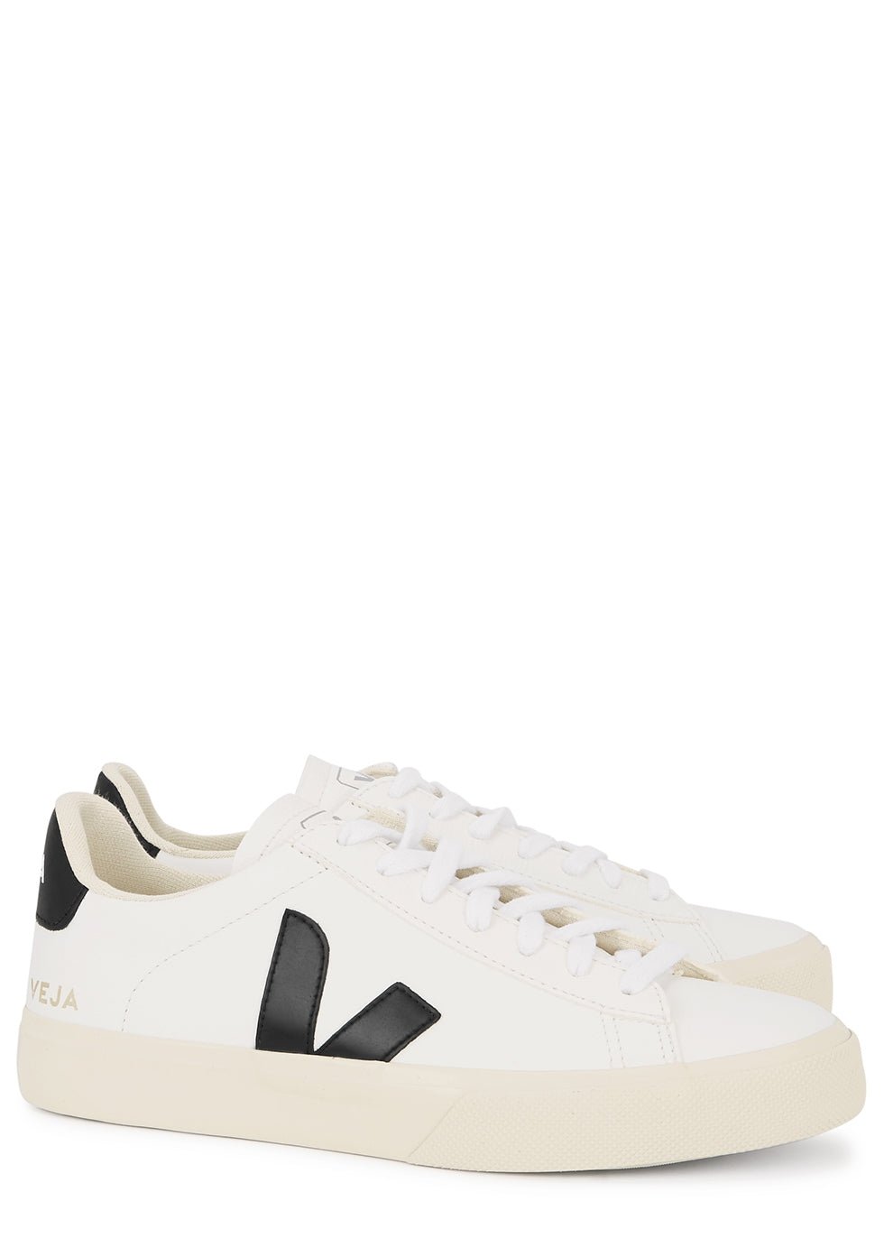 Veja Campo Chromefree Leather Trainers - Extra White/Black - Escape Menswear