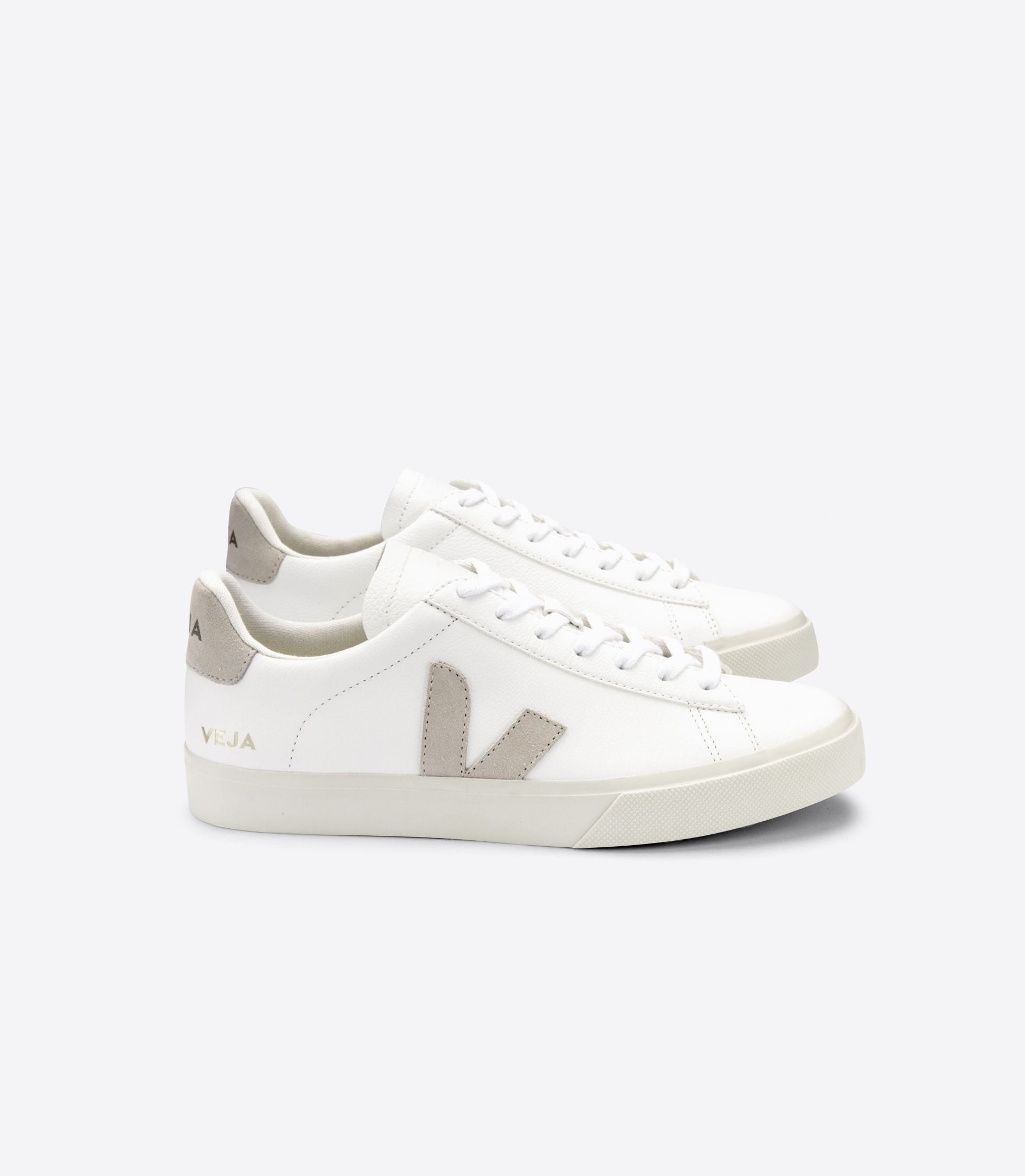 Veja Campo Chromefree Leather Trainers - White/Natural - Escape Menswear