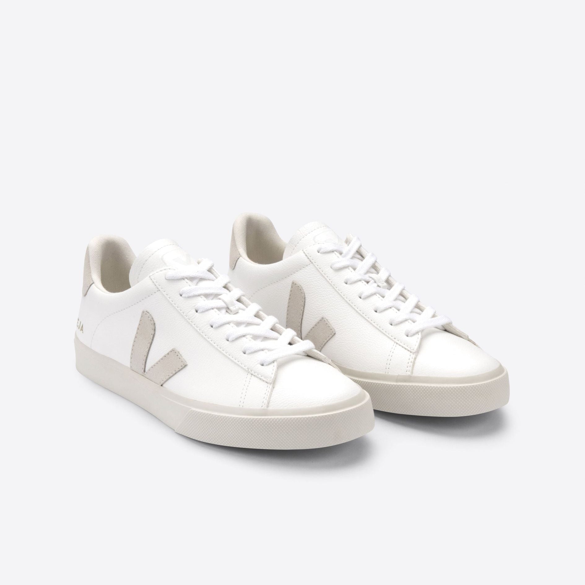 Veja Campo Chromefree Leather Trainers - White/Natural - Escape Menswear