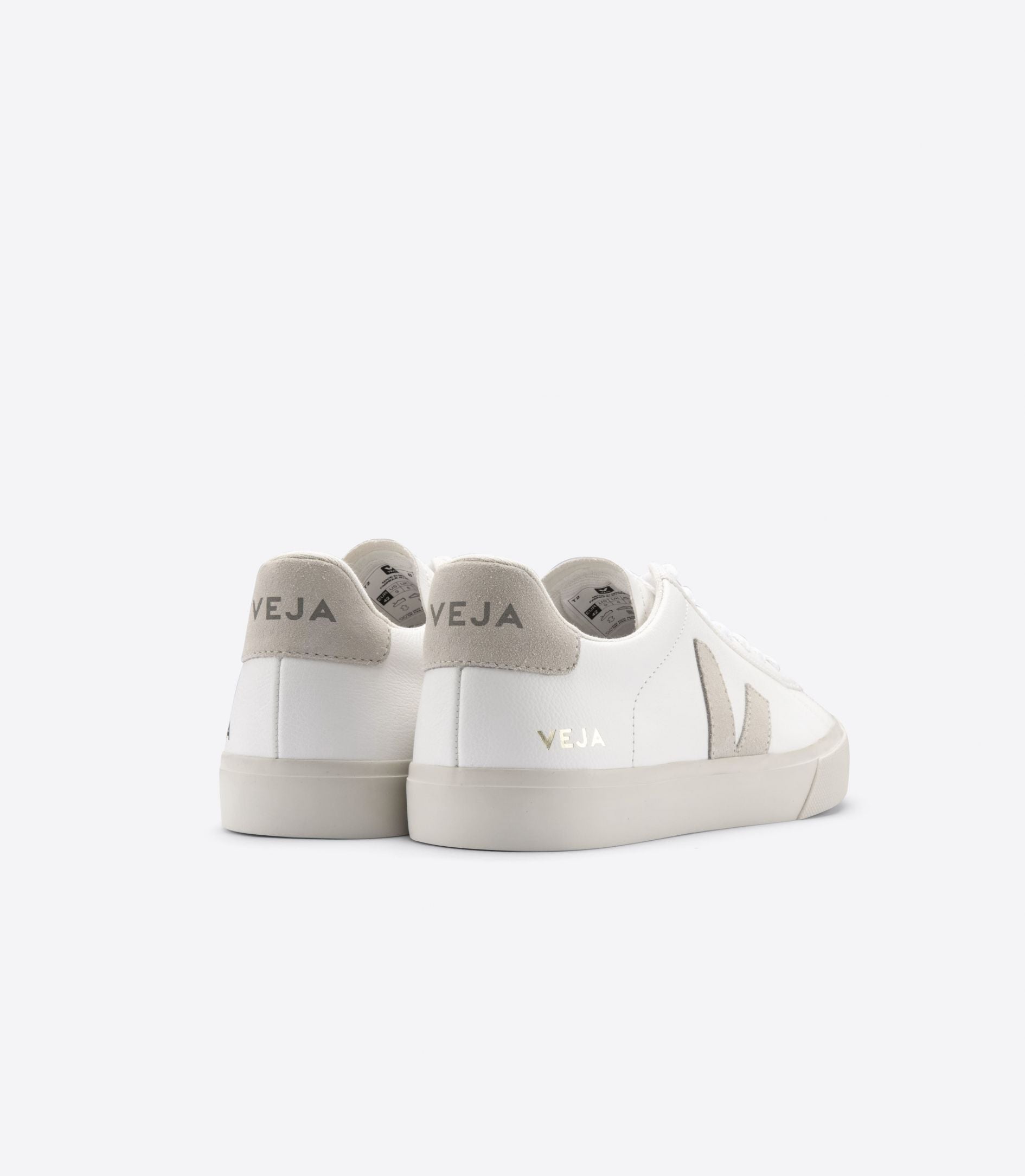 Veja Campo Chromefree Leather Trainers - White/Natural - Escape Menswear