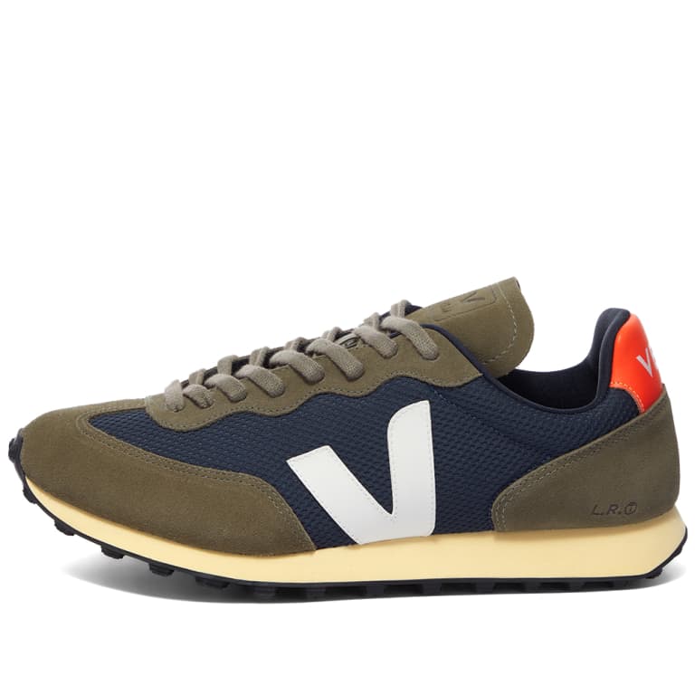 Veja Rio Branco Trainers - Navy/Orange - Escape Menswear