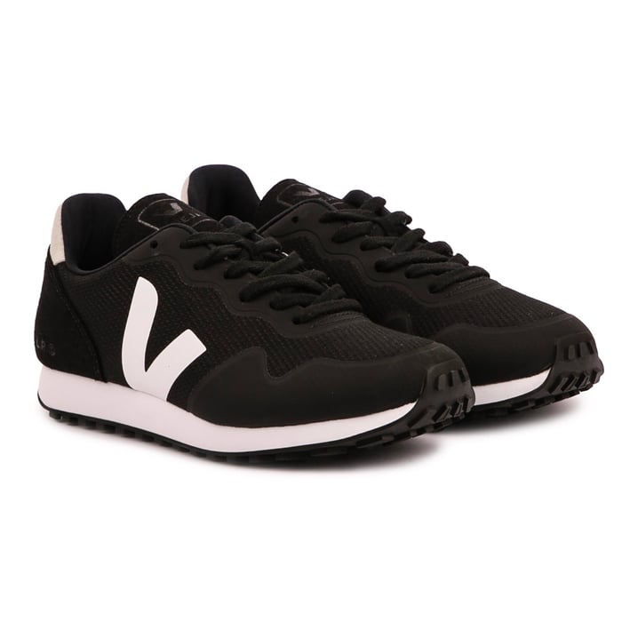 Veja SDU B Mesh Trainers - Black/White - Escape Menswear