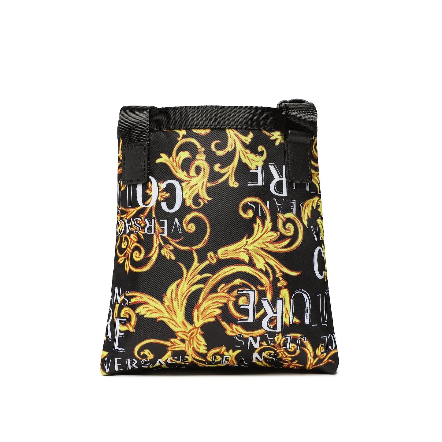 Versace JC Range Logo Sketch Bag - G89 Black/Gold - Escape Menswear