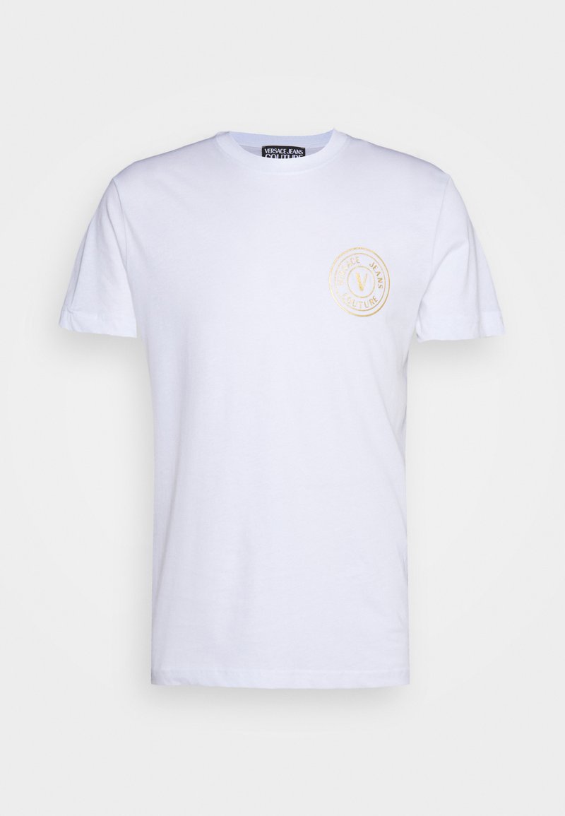 Versace Jeans Couture 73GAHT27 V-Emblem Thick Foil T-Shirt - G03 White - Escape Menswear