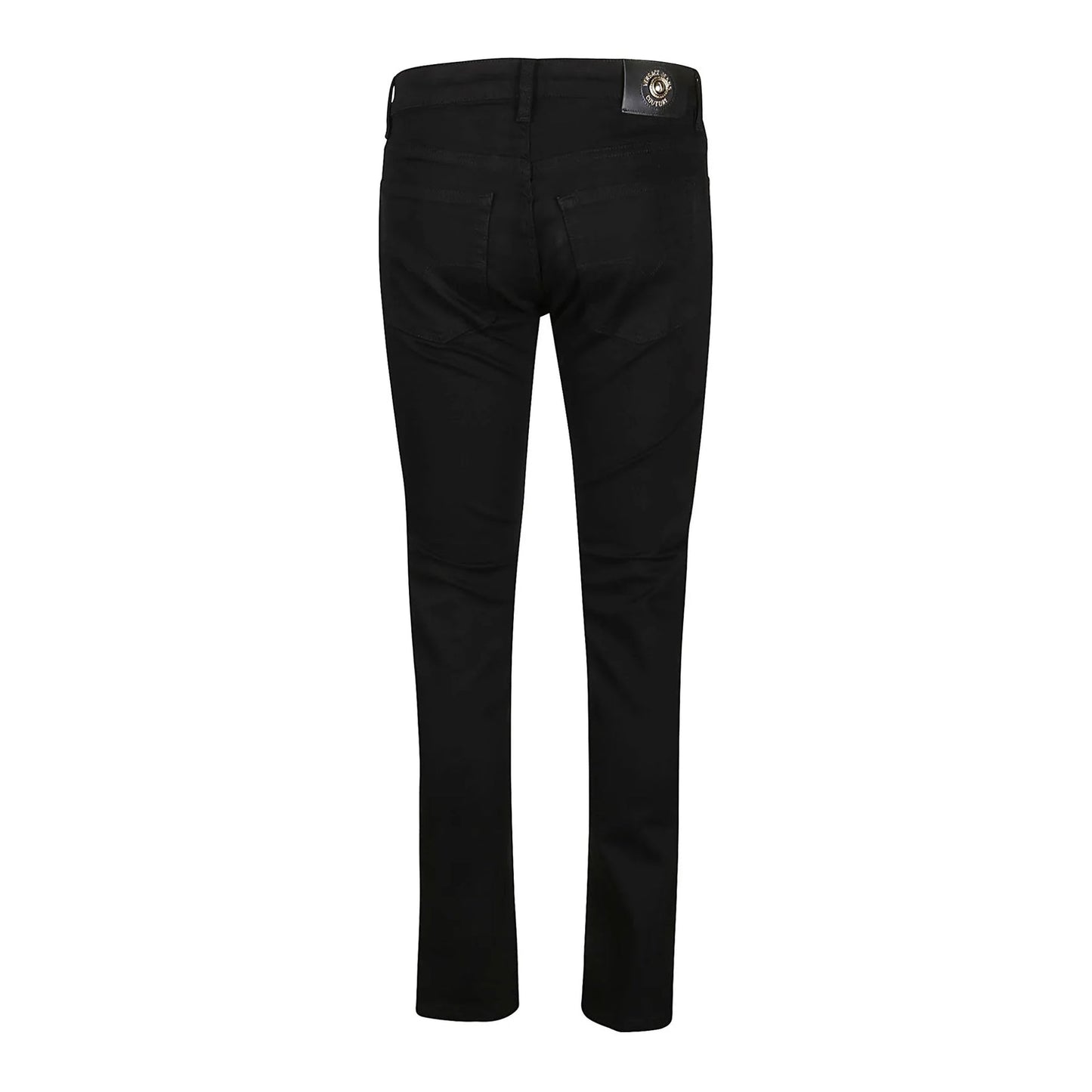 Versace Jeans Couture Logo Patch Slim Jeans - 909 Black - Escape Menswear