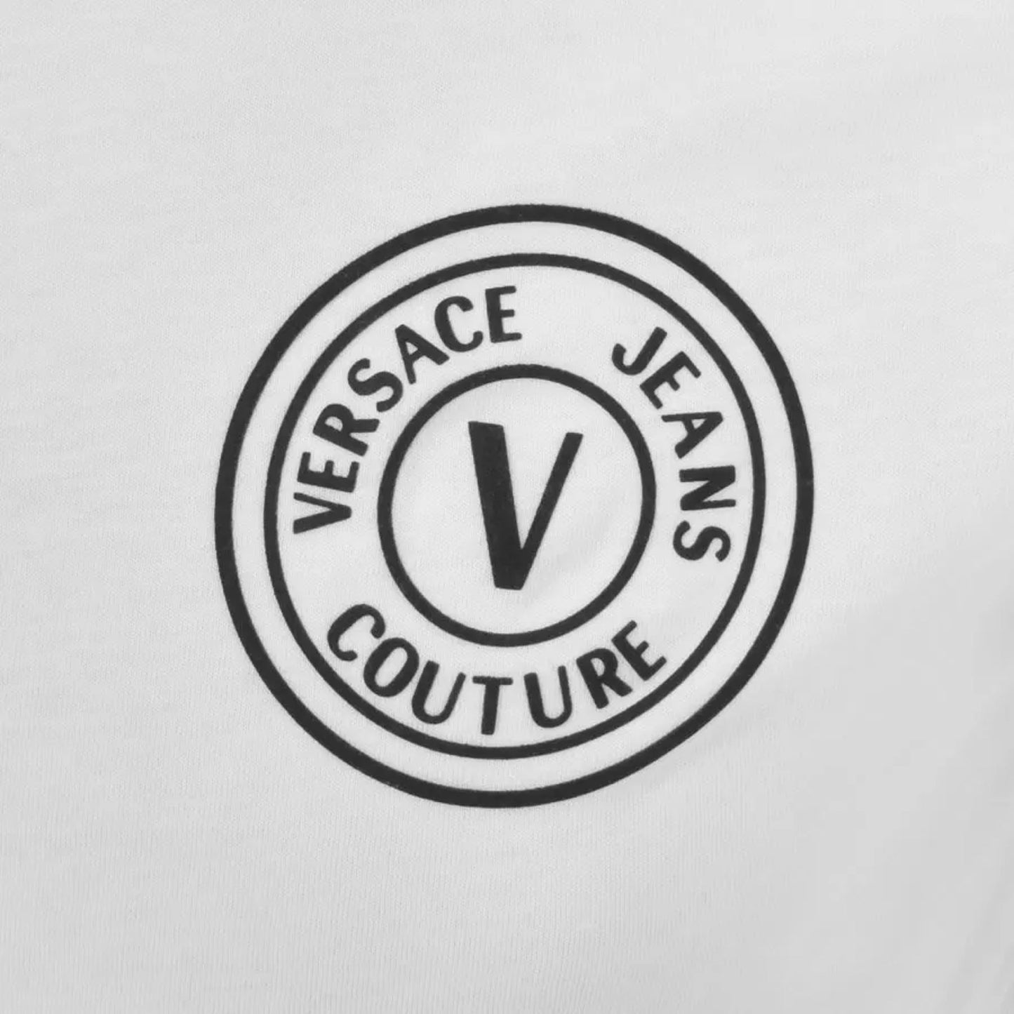 Versace Jeans Couture V Emblem Logo T-Shirt - 003 White - Escape Menswear