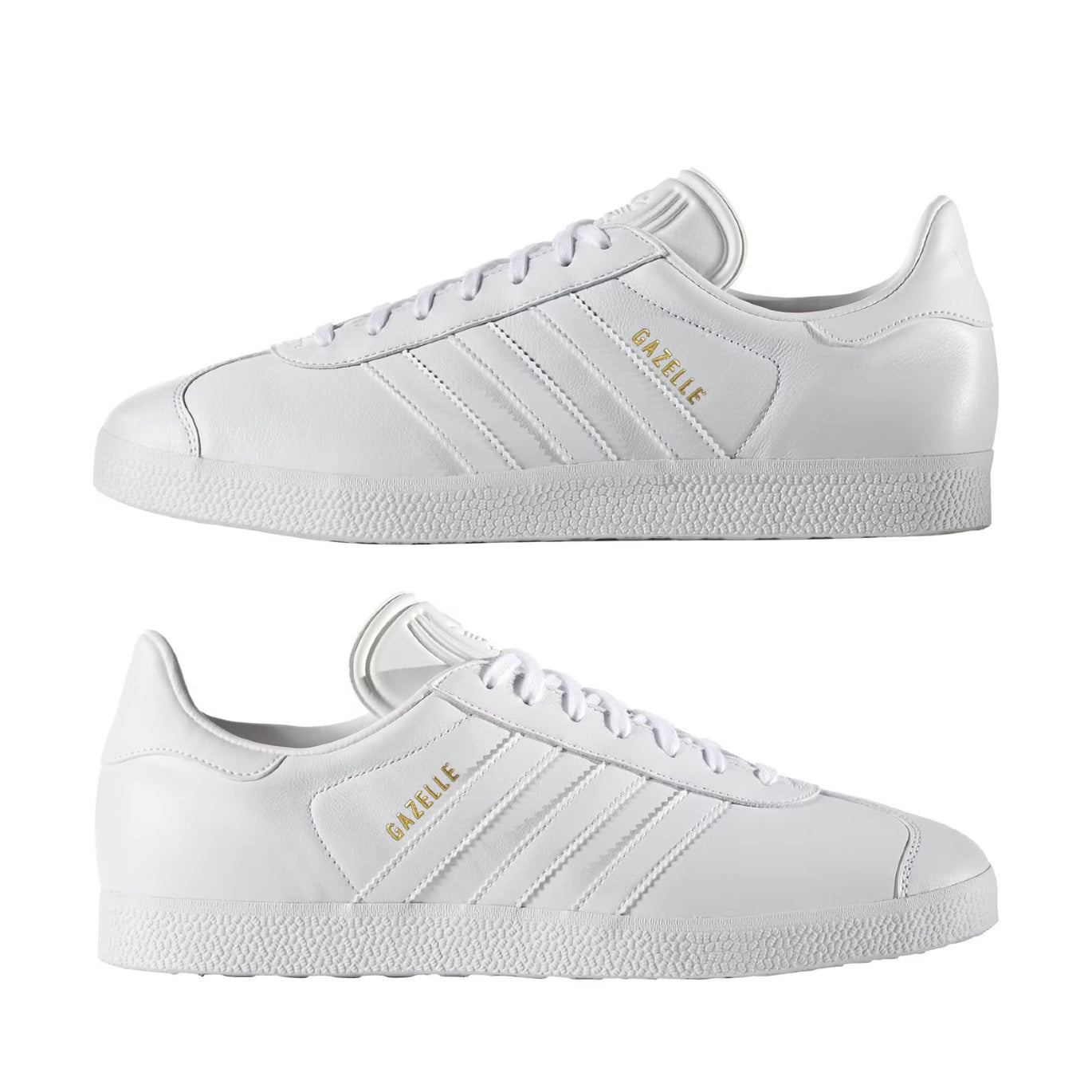 Adidas Originals Gazelle Sneakers - Flat White/Gold - Escape Menswear
