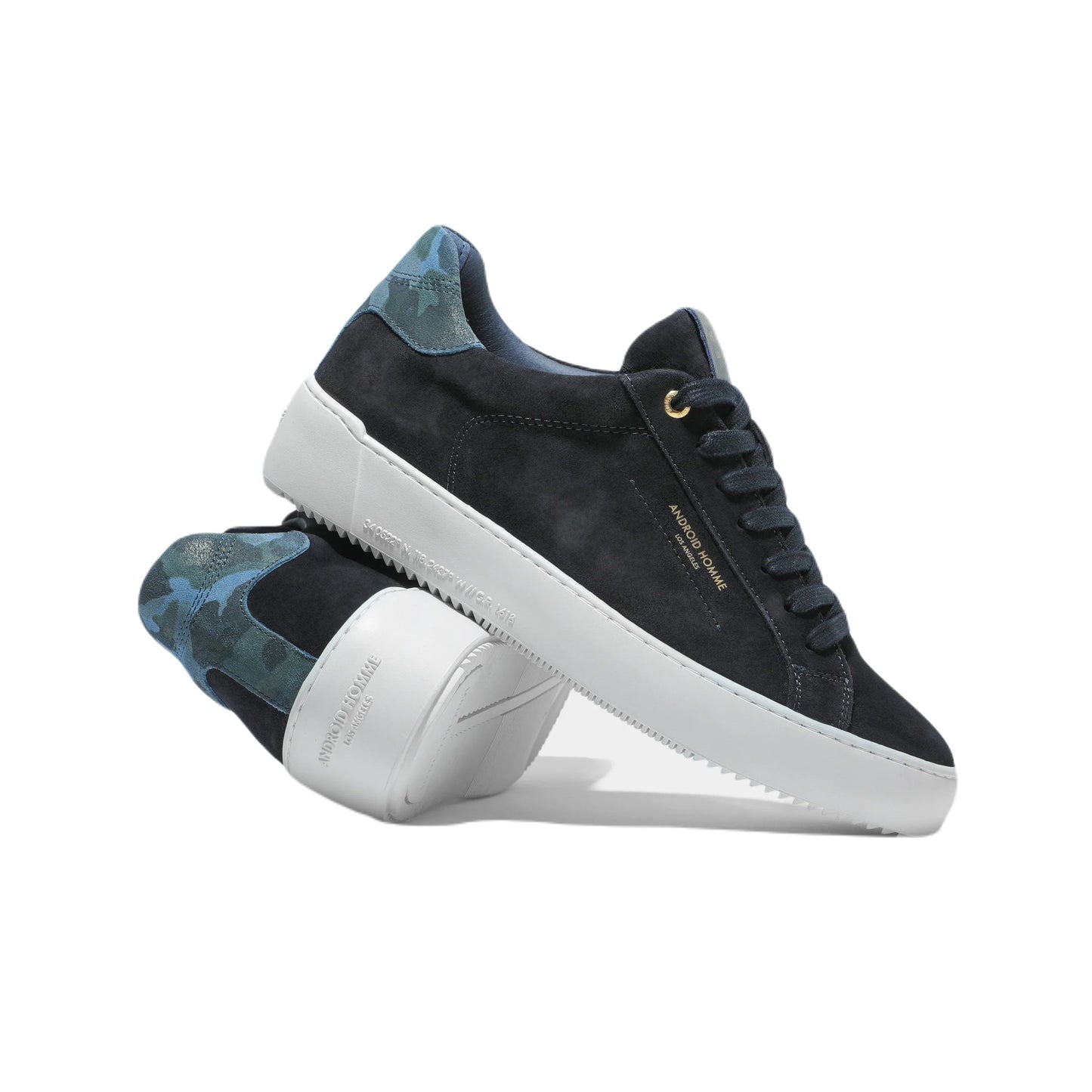 Android Homme ZUMA Suede Trainers - Navy Camo - Escape Menswear