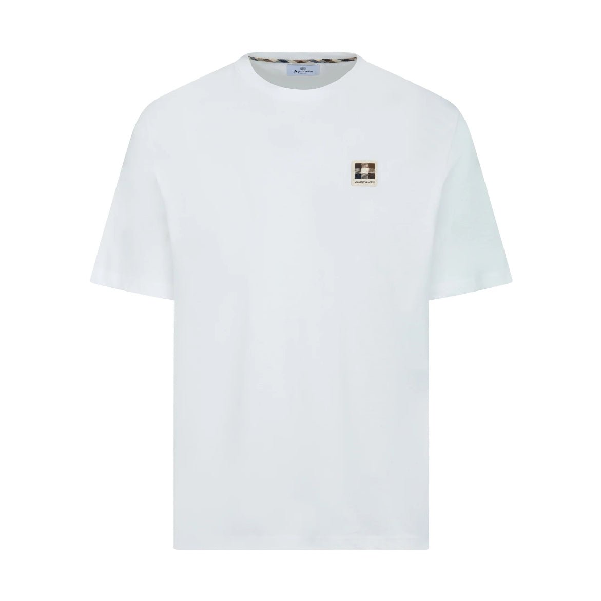 Aquascutum Badge T-Shirt - 02 Old White - Escape Menswear