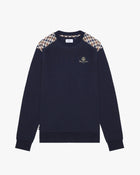 Aquascutum CC Shoulder Fleece Sweatshirt - 11 Navy - Escape Menswear