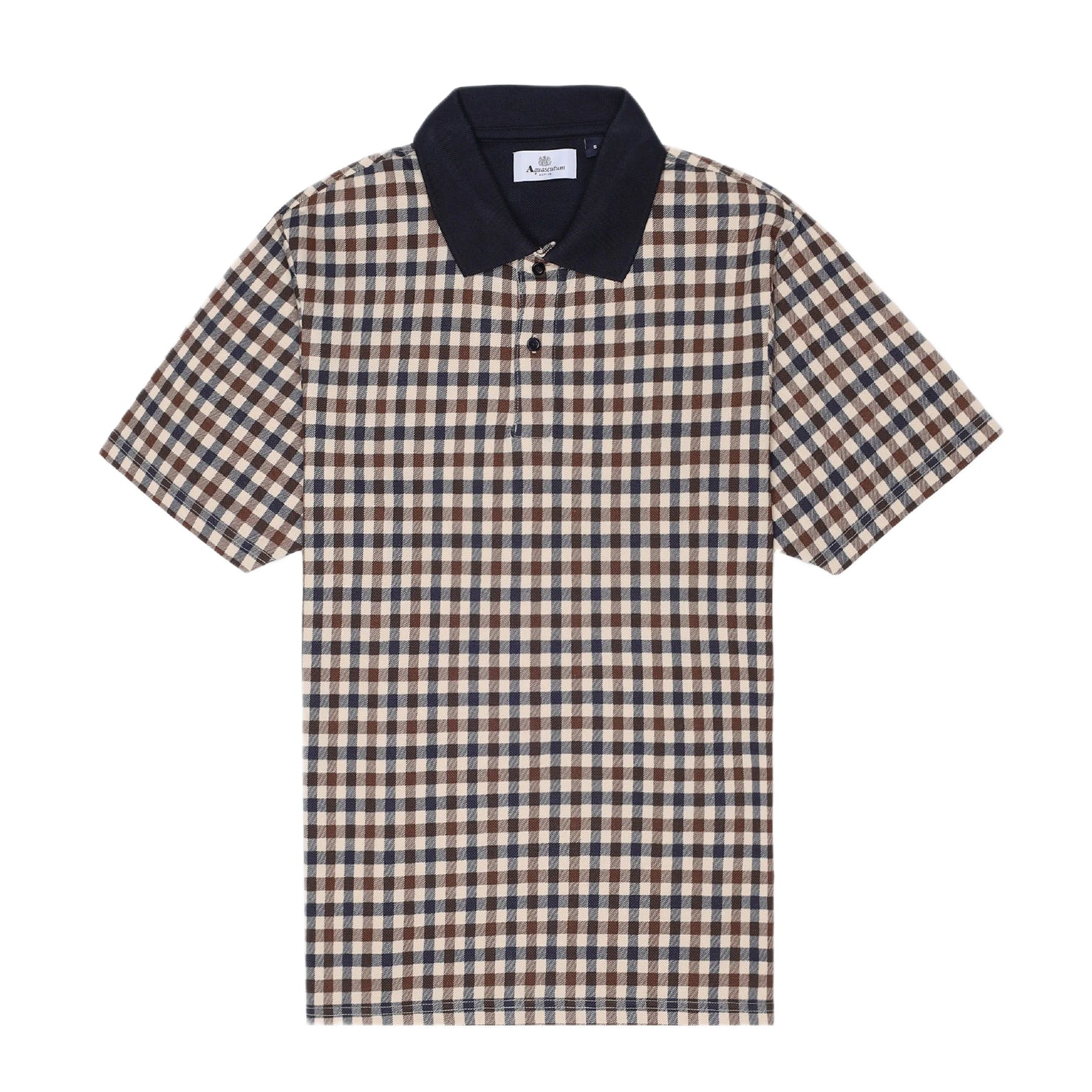 Aquascutum Club Check Iconic Polo - Navy - Escape Menswear