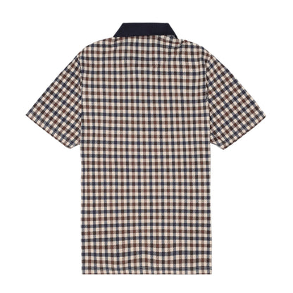 Aquascutum Club Check Iconic Polo - Navy - Escape Menswear