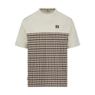Aquascutum Club Check Panel T-Shirt - 02 Old White - Escape Menswear