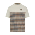 Aquascutum Club Check Panel T-Shirt - 02 Old White - Escape Menswear