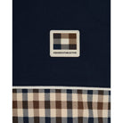 Aquascutum Club Check Panel T-Shirt - 11 Navy - Escape Menswear