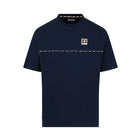 Aquascutum Club Check Piping T-Shirt - 11 Navy - Escape Menswear