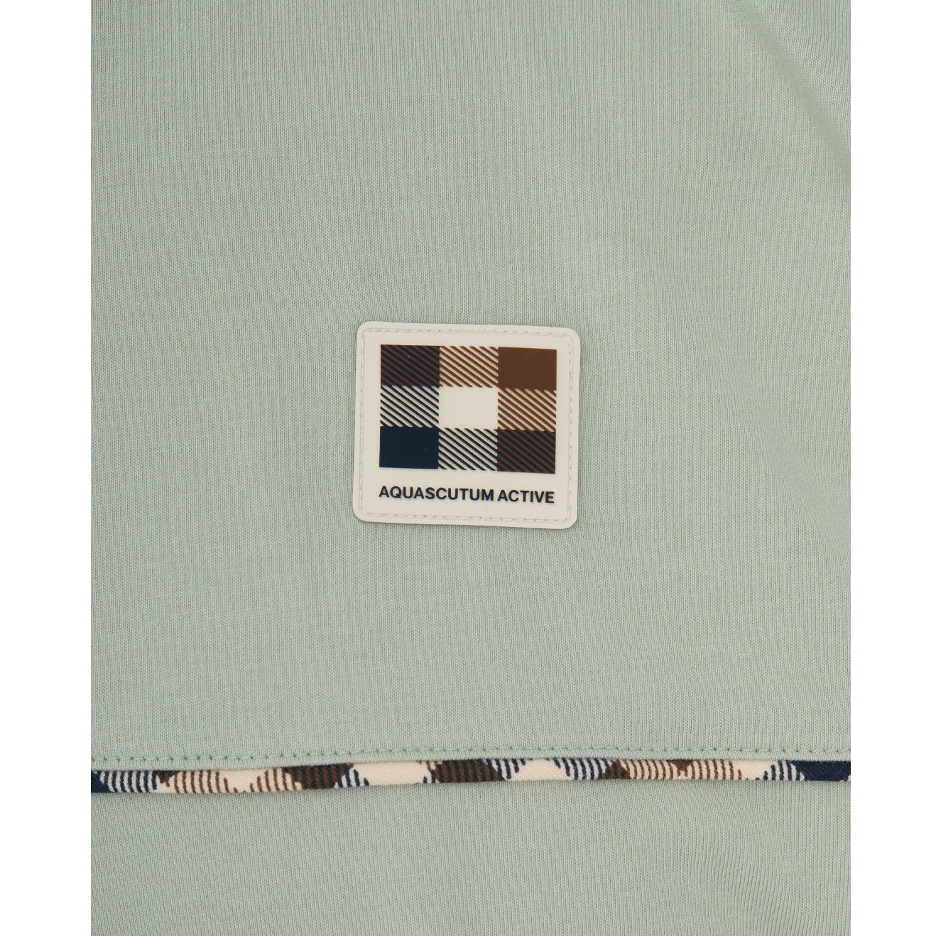 Aquascutum Club Check Piping T-Shirt - 34 Salvia - Escape Menswear
