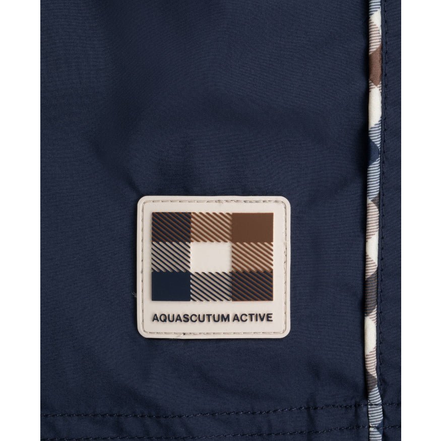Aquascutum Club Piping Beach Shorts - 11 Navy - Escape Menswear