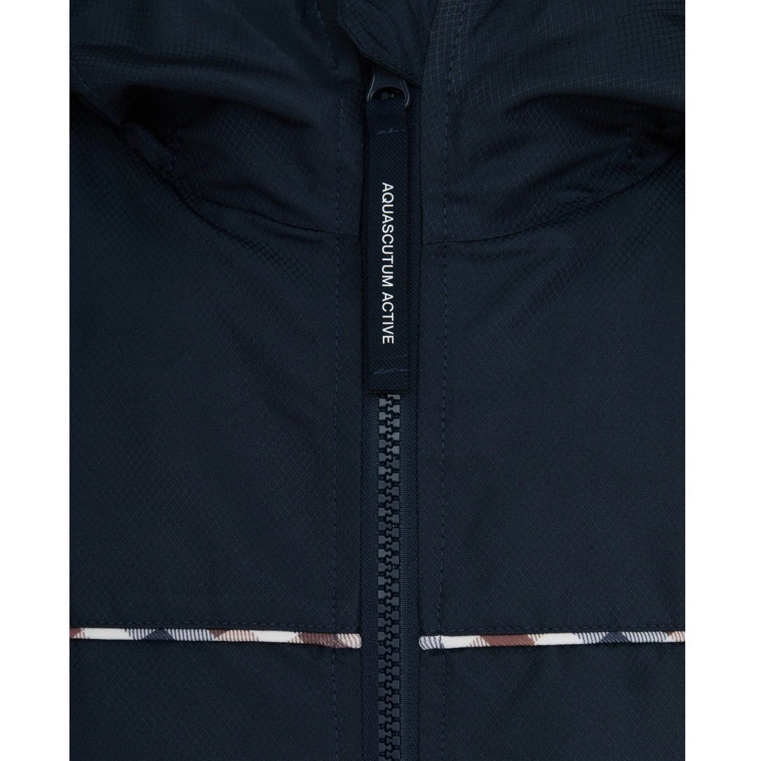 Aquascutum Diamond Wave Badge Track Top - 11 Navy - Escape Menswear