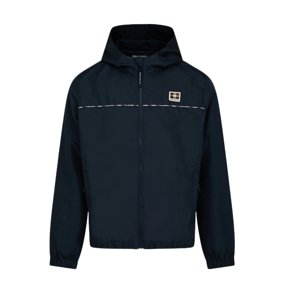 Aquascutum Diamond Wave Badge Track Top - 11 Navy - Escape Menswear