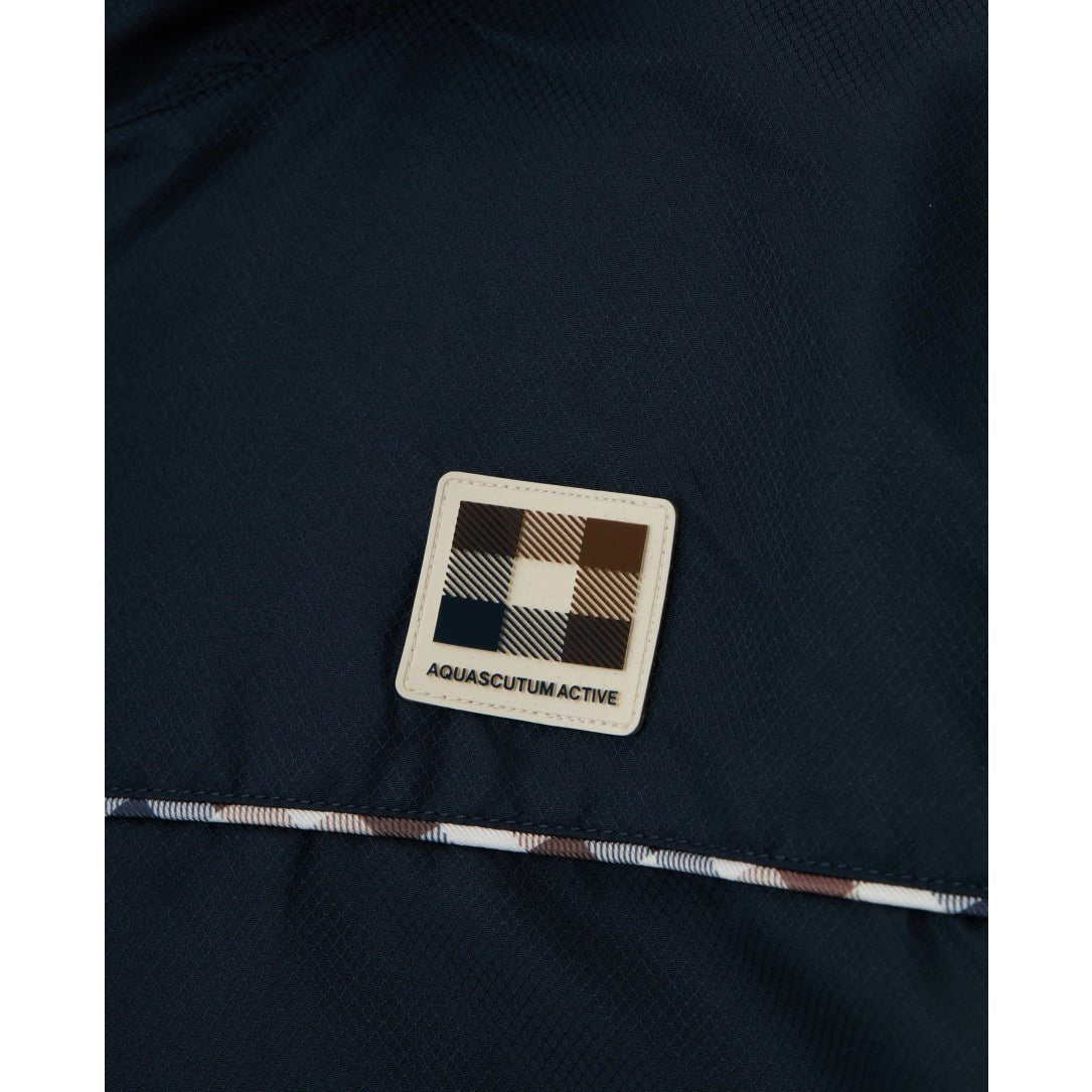 Aquascutum Diamond Wave Badge Track Top - 11 Navy - Escape Menswear