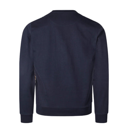 Aquascutum Iconic Front Crewneck Sweatshirt - Navy - Escape Menswear