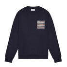 Aquascutum Iconic Pocket Crewneck Sweatshirt - Navy - Escape Menswear