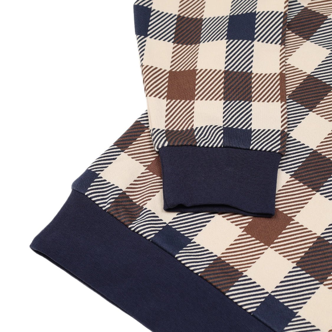 Aquascutum Iconic Pocket Fleece Sweatshirt - 30 Macro Club Check - Escape Menswear