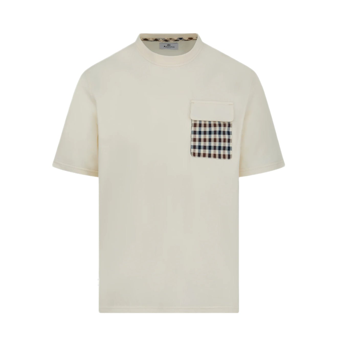 Aquascutum Lamina Pocket T-Shirt - 02 Old White - Escape Menswear