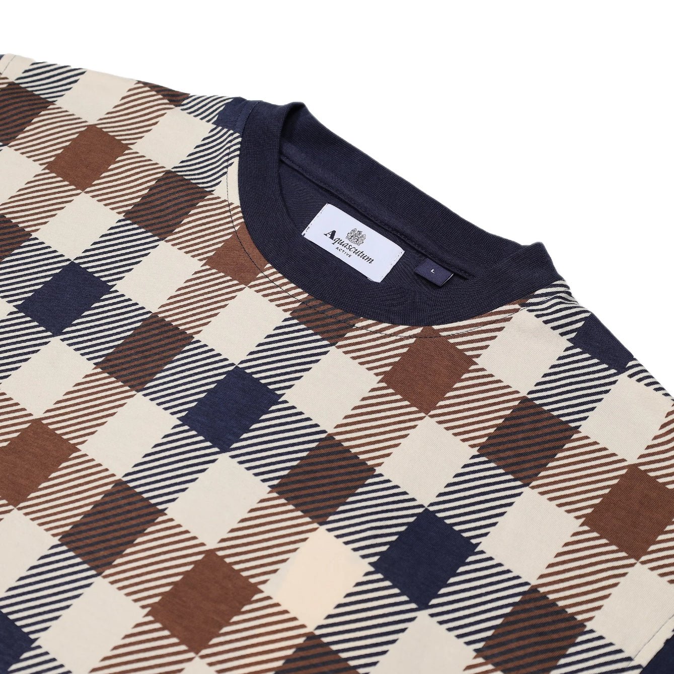 Aquascutum Macro Iconic Front T-Shirt - 11 Navy - Escape Menswear